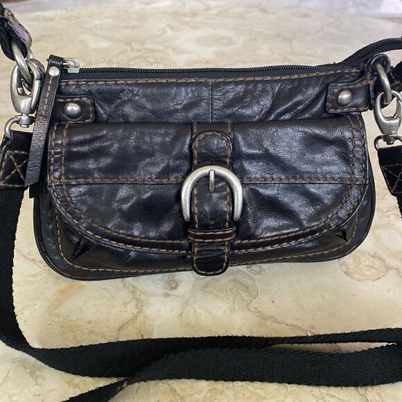 Fossil Mini Leather Handbag w/ detachable Shoulder Strap - Picture 2 of 10